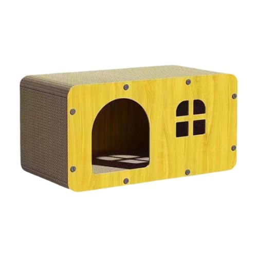 Qianly Katzenhaus mit Kratzbrett für Kleintiere Und Den Innenbereich, S Qianly Katzenhaus mit Kratzbrett für Kleintiere Und Den Innenbereich, S von Qianly