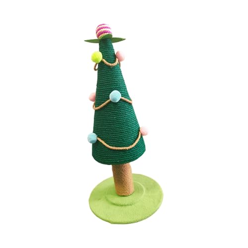 Qianly Katzenkratzbaum für Kätzchen mit Weihnachtsmotiv Und Spielzeug, L von Qianly