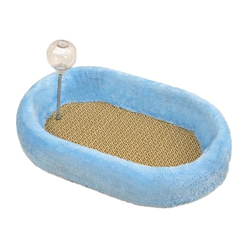 Qianly Katzenkratzbrett in Form Einer Kratzschale Als Katzenbett Und Spielzeug EIN Effektiver Möbelschutz mit Ball für Die Pflege Der Krallen Im Ganzen Haus, Blau Qianly Katzenkratzbrett in Form Einer Kratzschale Als Katzenbett Und Spielzeug EIN Effektiver Möbelschutz mit Ball für Die Pflege Der Krallen Im Ganzen Haus, Blau von Qianly