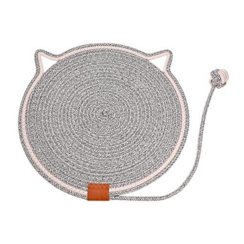 Qianly Katzenkratzmatte Katze Kratzpolster mit Kugelspielzeug 19.7 ’Cat Crodching Pad für Innenkatzen für Teppichen Wandsofas Entspannen, Wasserwellenfarbe von Qianly