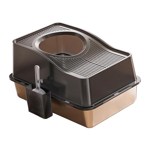 Qianly Katzentoilette, Komplett Geschlossen, Katzenbettpfanne, Stabiler Schutz, Abnehmbarer Boden, Einstieg von Oben, Schwarz Qianly Katzentoilette, Komplett Geschlossen, Katzenbettpfanne, Stabiler Schutz, Abnehmbarer Boden, Einstieg von Oben, Schwarz von Qianly