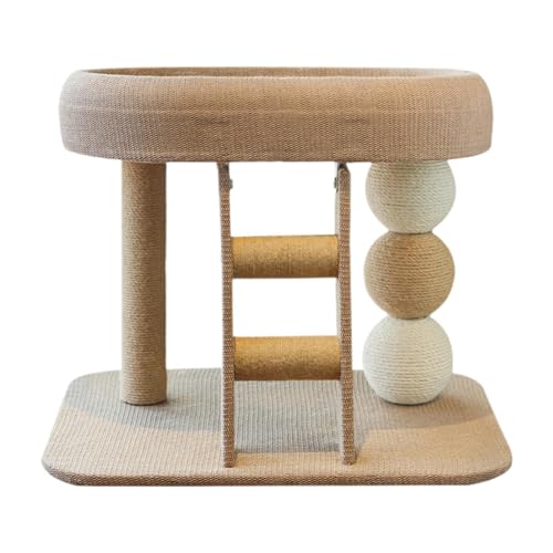 Qianly Kleiner Kratzbaum mit Sitzstange Oben für Hauskatzen, Kätzchen, Interaktives Spielzeug Qianly Kleiner Kratzbaum mit Sitzstange Oben für Hauskatzen, Kätzchen, Interaktives Spielzeug von Qianly