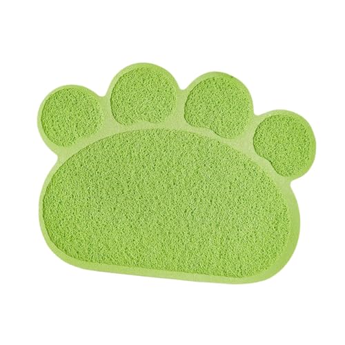 Qianly Matte für Katzentoilette, Futternapfmatte für Hunde, Tischset zum Füttern von Haustieren für Kätzchen, GrÜn von Qianly