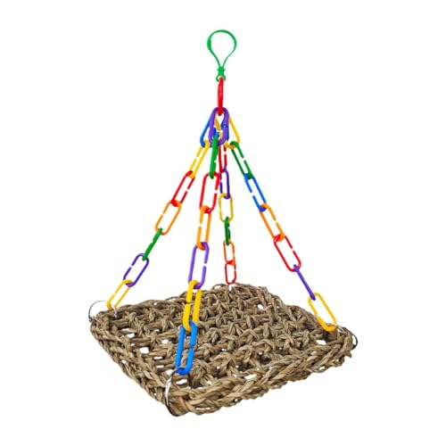 Qianly Papagei Barch Vogel Käfig Spielzeug Papagei Lounger Swing für Budgie Lovebird Bird, L von Qianly