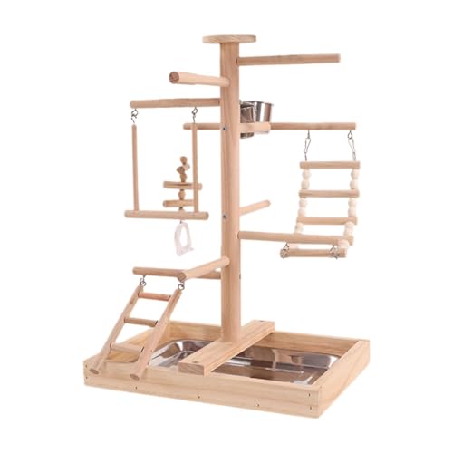 Qianly Pet Parrot Playstand Parrot Climbing Frame Übung mit Feeder Cup Parrot von Qianly