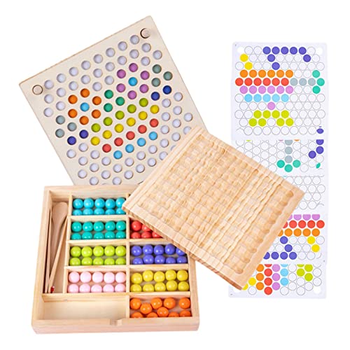 Qianly Steckspiel für Kinder – 25 Pegs Und Brett Montessori, Multi von Qianly