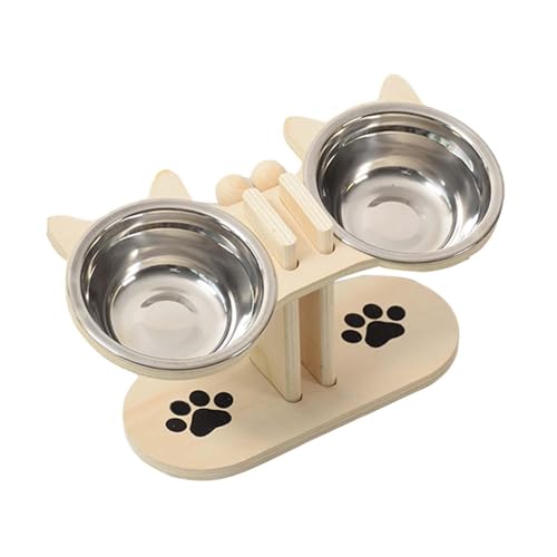 Qianly Tragbare Futterstation für Haustiere, Erhöhter für Katzen, Holz Qianly Tragbare Futterstation für Haustiere, Erhöhter für Katzen, Holz von Qianly