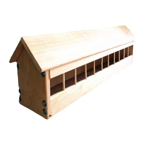 Qianly Vogelspender Aus Holz, Geflügeltrogschale, Geflügelfutterspender für Küken, 80x11x7cm Qianly Vogelspender Aus Holz, Geflügeltrogschale, Geflügelfutterspender für Küken, 80x11x7cm von Qianly