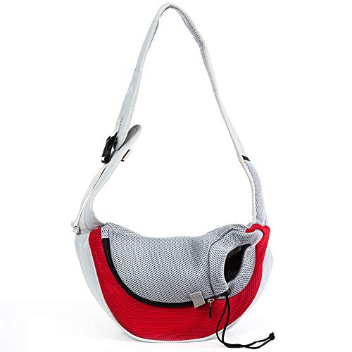 Hundetasche,Tragetasche Hund 5 Farben Hund Katze Sling Carriers Umhängetaschen Atmungsaktive Haustier Diagonale Tasche for kleine Hunde Katzen Haustiere Zubehör Rucksack(2,Suit below 3kg pet) von QiaoJun