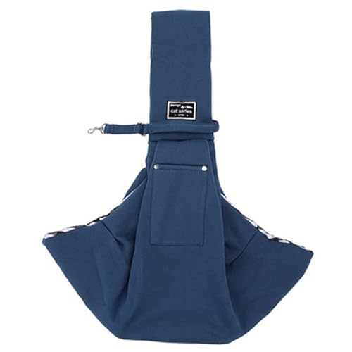 Hundetasche,Tragetasche Hund Haustier Welpenträger Outdoor Reise Hund Umhängetasche Einzelkomfort Sling Handtasche Tote Beutel Welpen Kätzchen Transport Pet Tragetasche Tasche(Blue) von QiaoJun