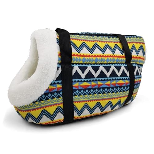 Hundetasche,Tragetasche Hund Reise Hundeträgerbeutel Pet Carrier for Hunde Katzen Pet Sling Tasche Weiche Welpen Katze Hund Umhängetaschen Chihuahua Mops Kleine Hundetasche S/L(4 with fur,L) von QiaoJun