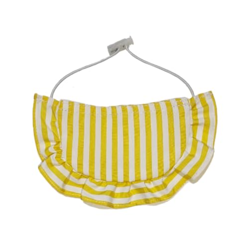 Qiebenav Flexibles Haustierhalsband, Hundehalsband, modisches gestreiftes Haustier-Lätzchen, Schal, verstellbar, bequem, für Hunde, Katzen, Speicheltuch, Haustierbedarf, Gelb, Größe S Qiebenav Flexibles Haustierhalsband, Hundehalsband, modisches gestreiftes Haustier-Lätzchen, Schal, verstellbar, bequem, für Hunde, Katzen, Speicheltuch, Haustierbedarf, Gelb, Größe S von Qiebenav