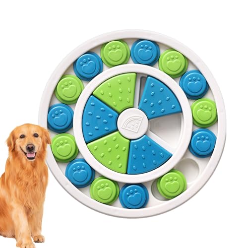 Qikam Interaktives Futterspielzeug für Hunde,Dog Puzzle Feeder | Slow Feeder Anti-Erstickungs-Leckerli-Spielzeug,Futterspielzeug in Lebensmittelqualität zur Verlangsamung des Essens, tragbares von Qikam