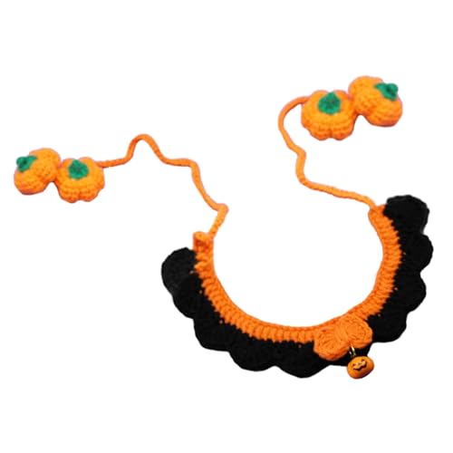 Qinlenyan Festliches Haustierhalsband, Halloween-Haustier-Halsband, bequemer Umhängegurt für Hunde, Katzen, festliche Party-Dekoration, B XL von Qinlenyan