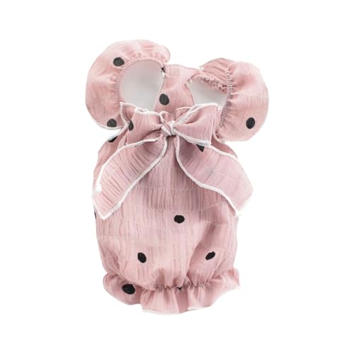 Qinlenyan Hundekleid Teddy Bichon Corgi Haustierkleidung, dünnes Katzenkostüm, Rosa, Größe M von Qinlenyan