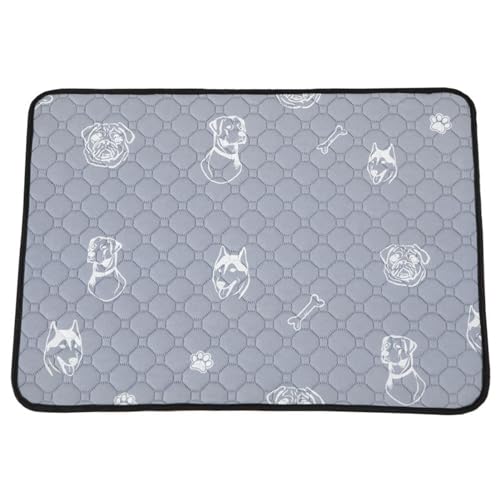 Qinlenyan Puppy Pee Mat Protect Floor Non-irritation Cat Pee Blanket Soft Grey L von Qinlenyan
