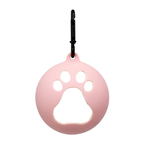 Qinlenyan Welpenballhalter für Haustiere, bequem, freihändiges Tennis, mit Haken, leicht, einfache Installation, Abdeckung, Hundeleinen-Befestigung, perfekt für Zubehör, Rosa von Qinlenyan