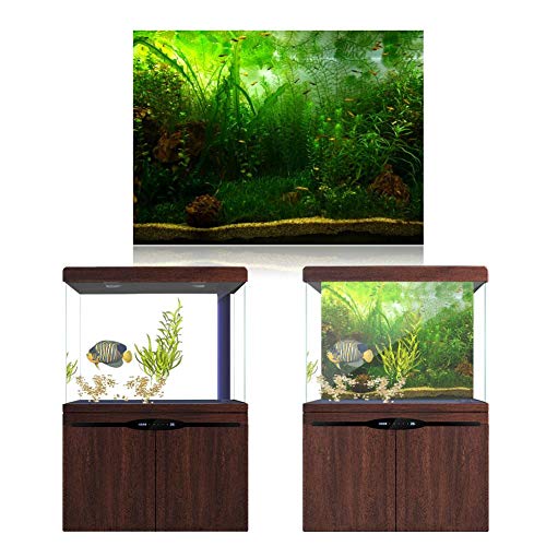 Aquarium Poster - Wasser Gras Stil Aquarium Aquarium Hintergrund Poster PVC Klebe Dekor Papier(122 * 46cm) von Qinlorgo