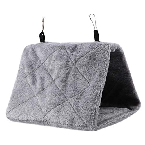 Vogel hängen Käfig, schöne und warme Vogel Hängematte, Plüsch Vogel Plüsch hängenden Käfig für Vögel Home Pet(gray, S) von Qinlorgo