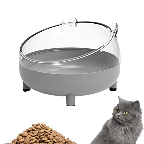 Katzennäpfe erhöht, geneigt, auslaufsicher, geneigt, Katzenfutter mit Katzenohren und 4 Beinen, Edelstahl-Katzennäpfe für Futter und Wasser, breiter flacher Katzenfutterschale Qiongni von Qiongni