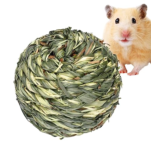 Qiongni Kaninchen-Kauspielzeug | Grasball für Meerschweinchen - bissfeste Leckereien für Meerschweinchen, Kaninchen, Eichhörnchen, Hamster, Chinchilla, Zähne sauber halten, Nagespaß von Qiongni