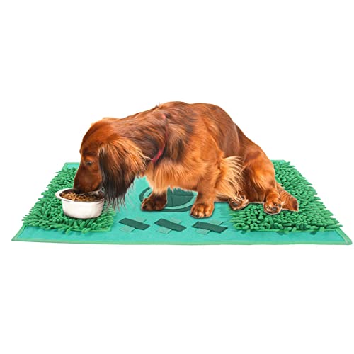 Qiwieod Schnüffelmatte für Hunde,Hundeschnüffelmatte - Interaktive, rutschfeste Schnüffelmatte aus Flanell,Interaktive Leckerli-Matte für Hunde, multifunktionales, tragbares, faltbares von Qiwieod