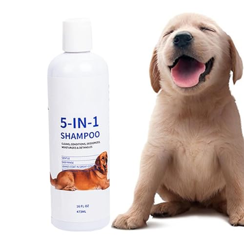 Hundeshampoo,Feuchtigkeitsspendendes Hundeshampoo,Haustiershampoo und Spülung für Hunde | 16fl Oz Hundeshampoo, Haustiershampoo und Spülung zur Feuchtigkeitsversorgung, Reinigung und zum Verleihen von von Qizeroty