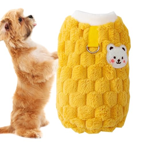 Qkbuza Fleece-Hundejacke, Fleece-Hundemantel | Warme Kleidung für Haustiere,Korallenfleece-Haustierkostüm, Katzen-Outfit, Welpenkleidung, Hundeweste für kleine und mittelgroße Hunde von Qkbuza