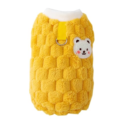 Qkbuza Fleece-Hundemantel, Hunde-Winterjacke, Hundemantel für kaltes Wetter, Korallenfleece-Haustierkostüm, Katzen-Outfit, Welpenkleidung, Hundeweste für kleine und mittelgroße Hunde von Qkbuza