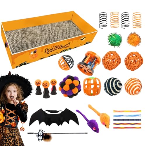 Qkbuza Innenkatzen Interaktives Spielzeug,Haustier Bewegung Kick-Spielzeug Set - Bereicherung Aktivität Für Terrasse Garten Hof Haus Qkbuza Innenkatzen Interaktives Spielzeug,Haustier Bewegung Kick-Spielzeug Set - Bereicherung Aktivität Für Terrasse Garten Hof Haus von Qkbuza