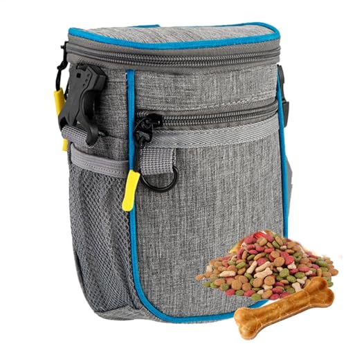 Qkbuza Welpen -Trainingstasche, Welpen -Trainingsbeutel für Leckereien | Wasserdichtes Snack wandelnder Hundetasche,Reflektierende Streifensicherheit, tragbarer Genussbeutel trägt leicht von Qkbuza