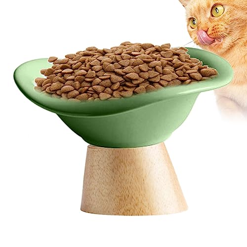 Erhöhte Näpfe für Katzen, Erhöhter Futter- und Wasserspender für Haustiere, Rutschfestes Futterzubehör aus Keramikmaterial für Katzen, Hunde und andere Kleintiere Qmisify von Qmisify