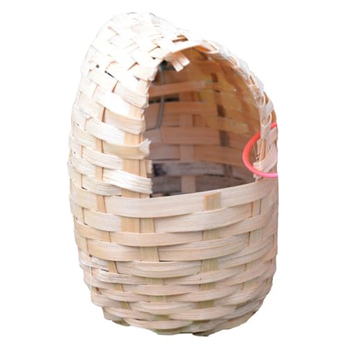 QmjdDymx Bird House, Vogelnest, 6x3.9x4.3 Hanges Vogelhaus Bambus gewebtes Hummingbird House atmungsaktiv von QmjdDymx