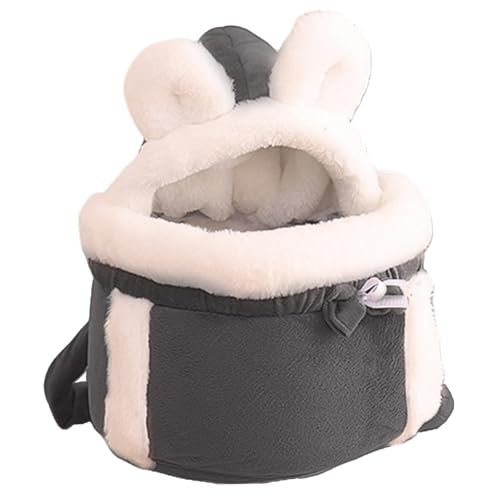 Katze Front Carrier, Katze Tasche Carrier Soft & Warm Katze Hund Front Carrier Double Pocket Katze Rucksack Carrier Comfortable Winter Plüsch Rucksack für Outdoor-Reisen, XL, Hanging Chest Bags von QmjdDymx