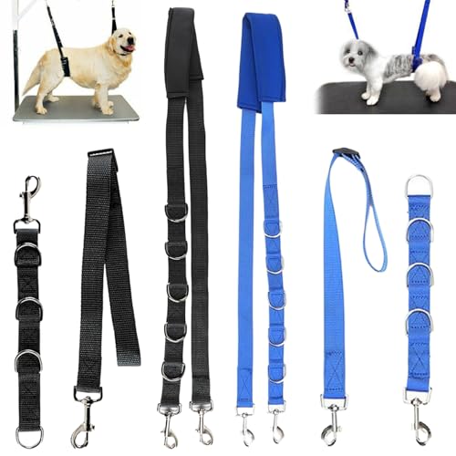 Pflegeschleife, 2pcs Hundepflegeschleife, verstellbare Fixed Dog Cat Cat-Pflegeschleife mit 5 D-Ringen, stark von QmjdDymx