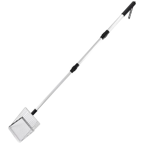 QmjdDymx Katzenstrauder -Schaufel, Hühnchenkacke Schaufel 41.5 abtrennbarer Metallstreu Scoop Edelstahl Chicken Wurf Scoop, breite Schaufelkatze Katze Schaufel, Pet Poop Scooper, Hühnerkotschugel von QmjdDymx