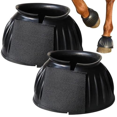 QmjdDymx Pferde -Hufstiefel, Hufstiefel für Pferde 1 Paar Gummi -Hufstiefel mit Befestigungsband Hufstiefeln für Wunde & Laminitis, XL, Hufstiefel für Pferde von QmjdDymx