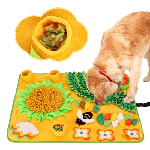 Qonmpcvu Pet Snuffle Mat for Dogs,Pet Dog Sniff Mat,Snuffle Mat for Dogs Toy Enrichment Activity Mat,Nosework Slower Feeder, Interactive Dog Mat for Stress Relief, Encourage Natural Foraging von Qonmpcvu