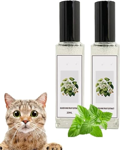 Qoobom Herbal Cat Joy, Katzenminze-Spray für Katzen, Katzenkratzspray, Katzentrainingsspray mit Katzenminze, Katzen-Stress- und Angstlinderung, Katzenberuhigungsspray für Indoor-Katzen (2 Stück) von Qoobom