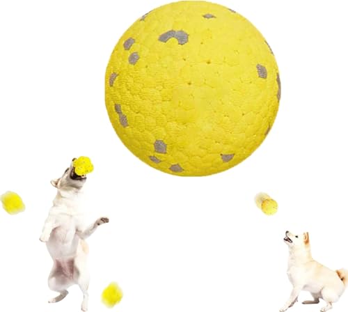 Qoobom The Mellow Dog Beruhigungsball, Mellow Dog Ball, Mellow Yellow Calming Ball, Mellow Dog Emotional Support Ball, Mellow Dog Ball Direction, Dog Rubber Ball for Tething (A) von Qoobom