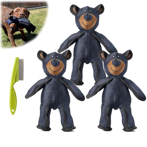 Qosigote Bullybuddy, Unbreaka Bear, Indestructible Bear, Unbreakabear, Unbreakable Bear Dog Toy, Indestructible Bear Dog Toy (3pcs) von Qosigote