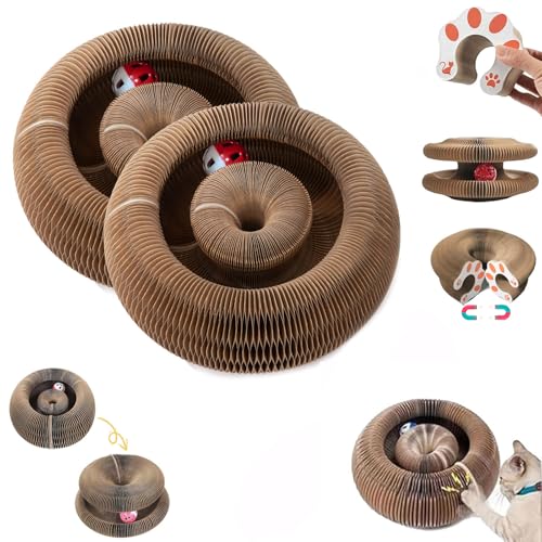 Qosigote Katzenliebling Katzenwirbel, Kettenwirbel Spielzeug, Katzenwirbel Von Katzenliebling, Kratzspielzeug Für Katzen, Foldable Convenient Cat Scratcher, Cat Swirl (2pcs) von Qosigote