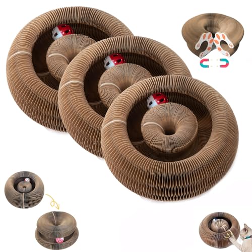 Qosigote Katzenliebling Katzenwirbel, Kettenwirbel Spielzeug, Katzenwirbel Von Katzenliebling, Kratzspielzeug Für Katzen, Foldable Convenient Cat Scratcher, Cat Swirl (3pcs) von Qosigote