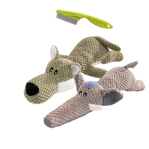 Qosigote PowerKauer Unzerstorbare Qualitat Fur Starke Beiber - Hundespielzeug Unzerstörbar, Indestructible Dog Toy, Wowpetsmart Invincible Chewanimals, Dog Toys for Aggressive Chewer (2PCS-D) von Qosigote