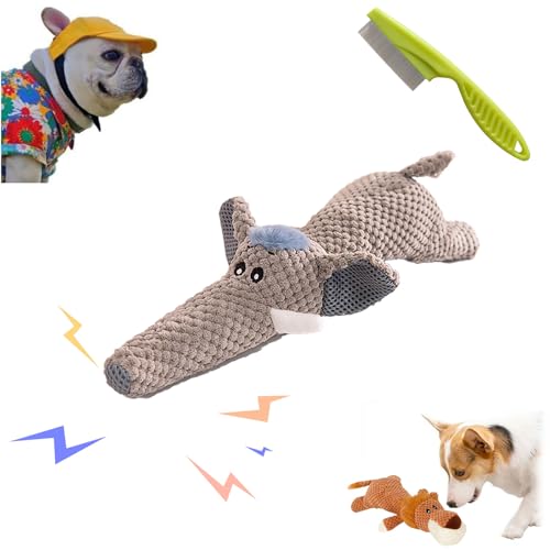 Qosigote PowerKauer Unzerstorbare Qualitat Fur Starke Beiber - Hundespielzeug Unzerstörbar, Indestructible Dog Toy, Wowpetsmart Invincible Chewanimals, Dog Toys for Aggressive Chewer (Elephant C) von Qosigote