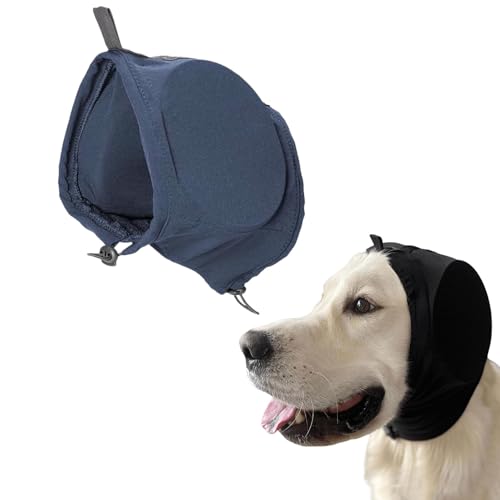 Qosigote Schutzwuff - Lärmschutz, Hunde Gehörschutzo, Ear Muffs for Dogs Noise Cancellation, Hunde Ohrenschutz, Soft Pets Noise Protection Earmuffs for Dogs (Blue,L) von Qosigote