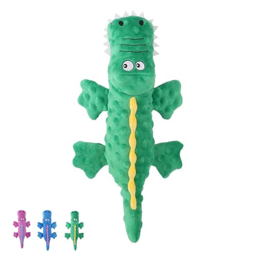 Qosigote Unzerstörbares Hundespielzeug Krokodil, 2025 Neues Quietschendes Plüschspielzeug Für Kauer, Indestructible Crocodile Dog Toy, Dog Toys for Heavy Chewers (Green) von Qosigote