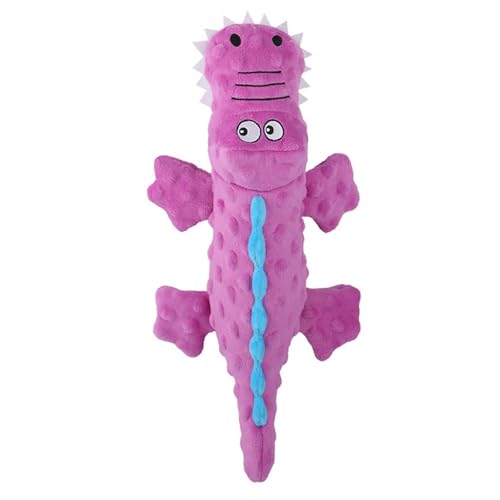 Qosigote Unzerstörbares Hundespielzeug Krokodil, 2025 Neues Quietschendes Plüschspielzeug Für Kauer, Indestructible Crocodile Dog Toy, Dog Toys for Heavy Chewers (Purple) von Qosigote