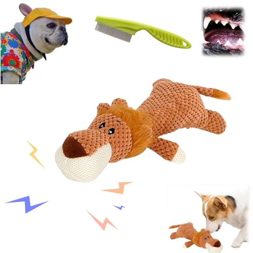 Qosigote Wowpetsmart Invincible Chewanimals, Wowpetsmart for Heavy Chewers, Designed for Heavy Chewers, Toys for Small, Medium and Large Dogs (Lion) von Qosigote