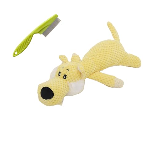 Qosigote Wowpetsmart Invincible Chewanimals, Wowpetsmart for Heavy Chewers, Designed for Heavy Chewers, Toys for Small, Medium and Large Dogs (Yellow Wolf) von Qosigote